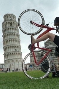 Visitando Pisa en bicicleta